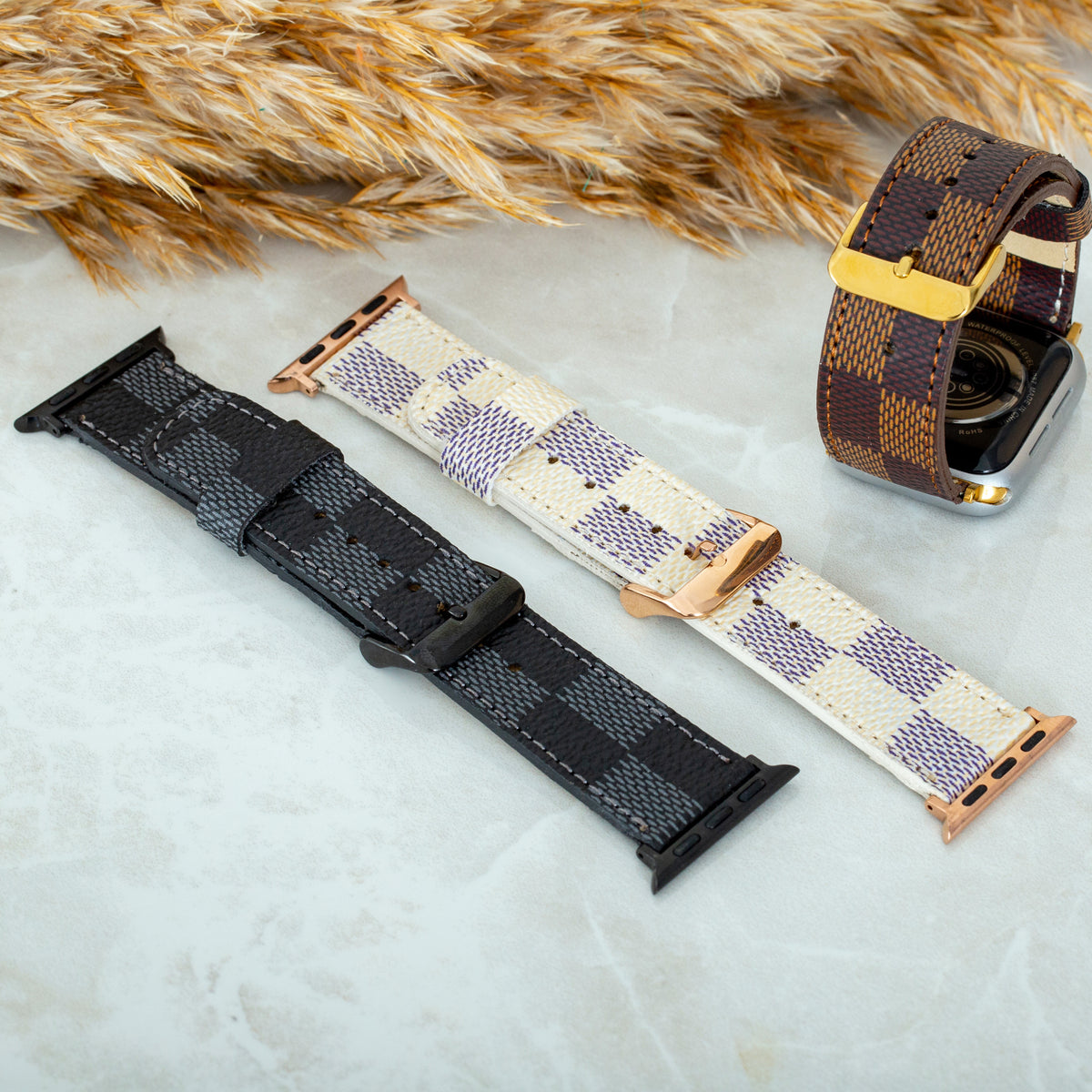 LV+Louis+Vuitton+Plaid+Apple+Watch+iWatch+Replacement+Band+38-40mm