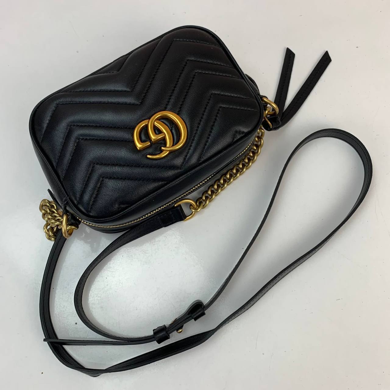 Gucci Marmont Messenger GG Mini Bag 100% genuine leather women's bag