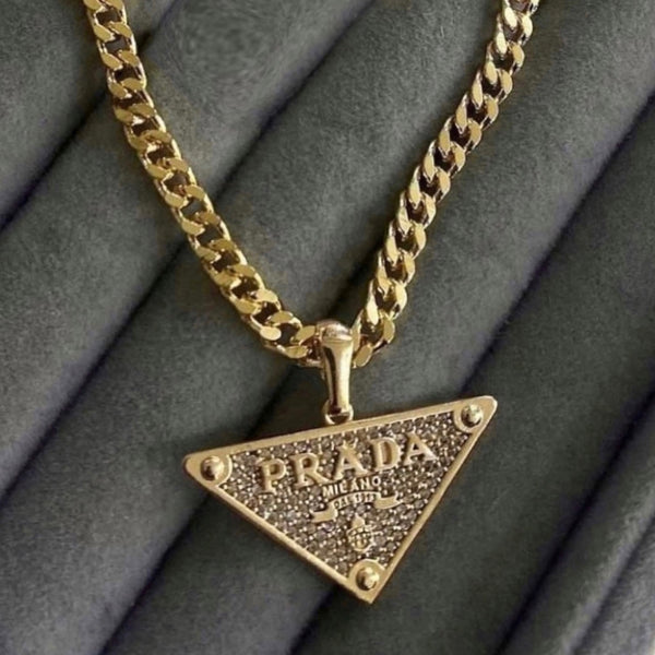 Prada Gold Necklace, Authentic Gold Necklace