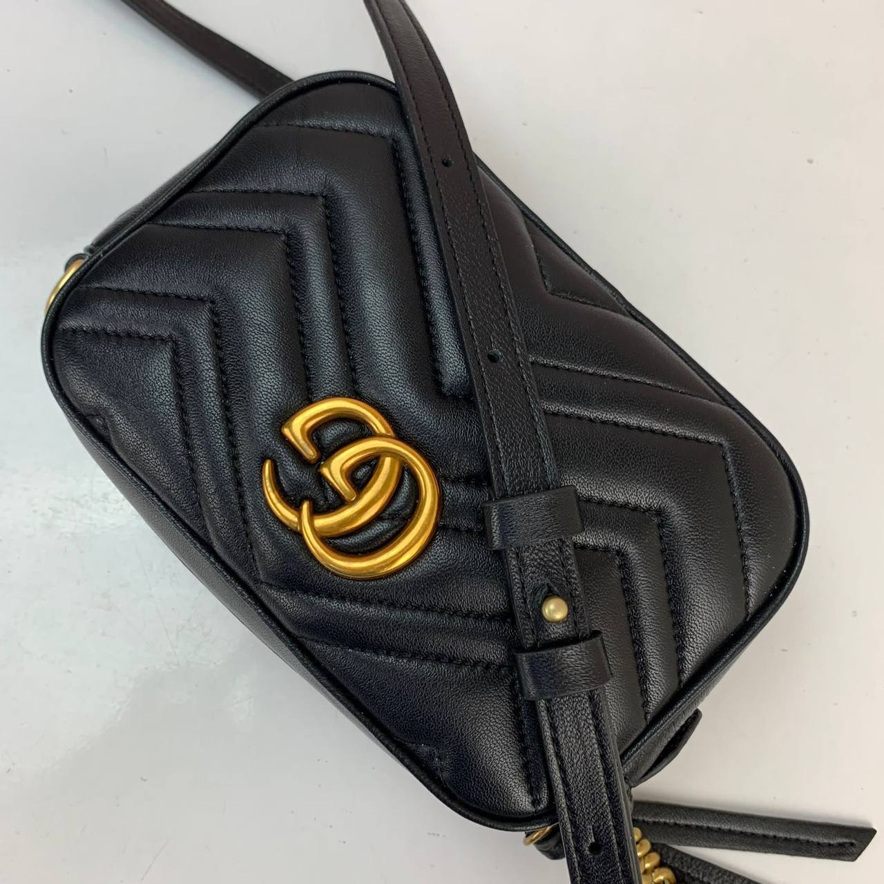 Gucci Marmont Messenger GG Mini Bag 100% genuine leather women's bag