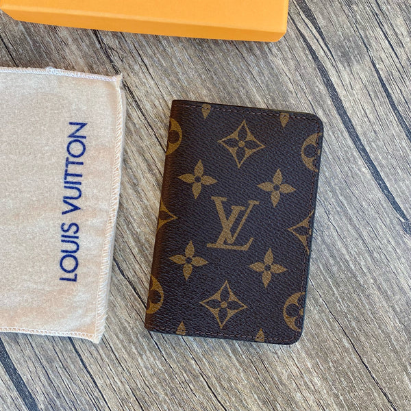 Handmade Louis Vuitton Card Holder, Lv Monogram Business Card, Lv Fashion Mini Wallet