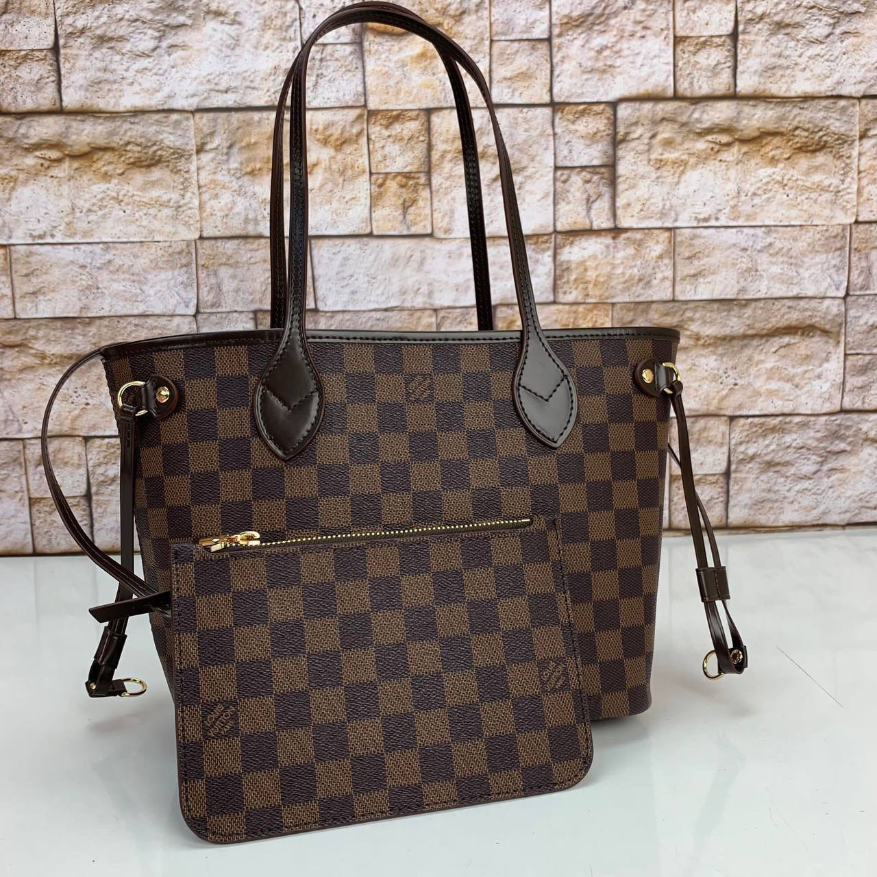 Louis Vuitton Neverfull PM genuine leather women's bag